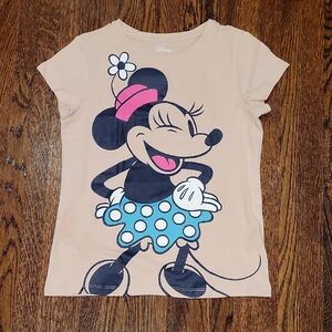 Disney Minnie Mouse Kids Blush Pink Tee - Amazon Essentials Girls Size L 10